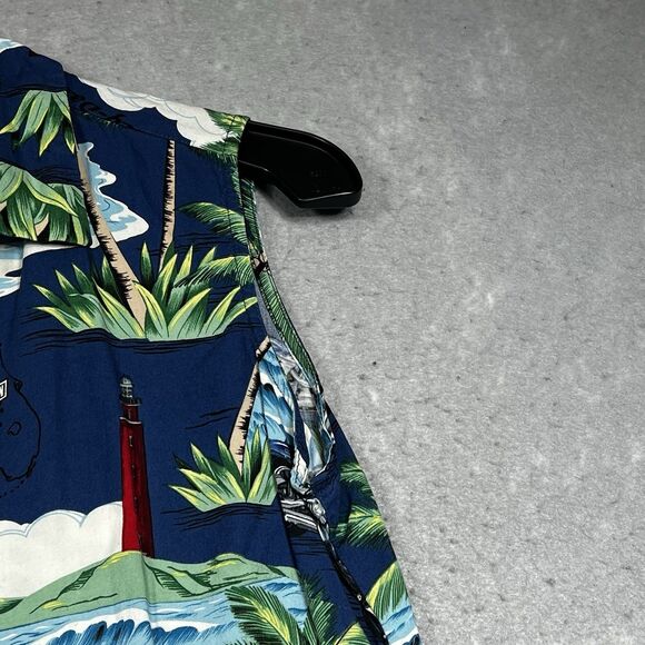 VTG Harley Davidson Hawaiian Shirt SMALL Motorcycles Sleeveless Biker Made USA - Picture 3 of 11